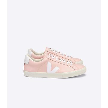 Pink Women's Veja ESPLAR LEATHER Sneakers | AU 615CTV